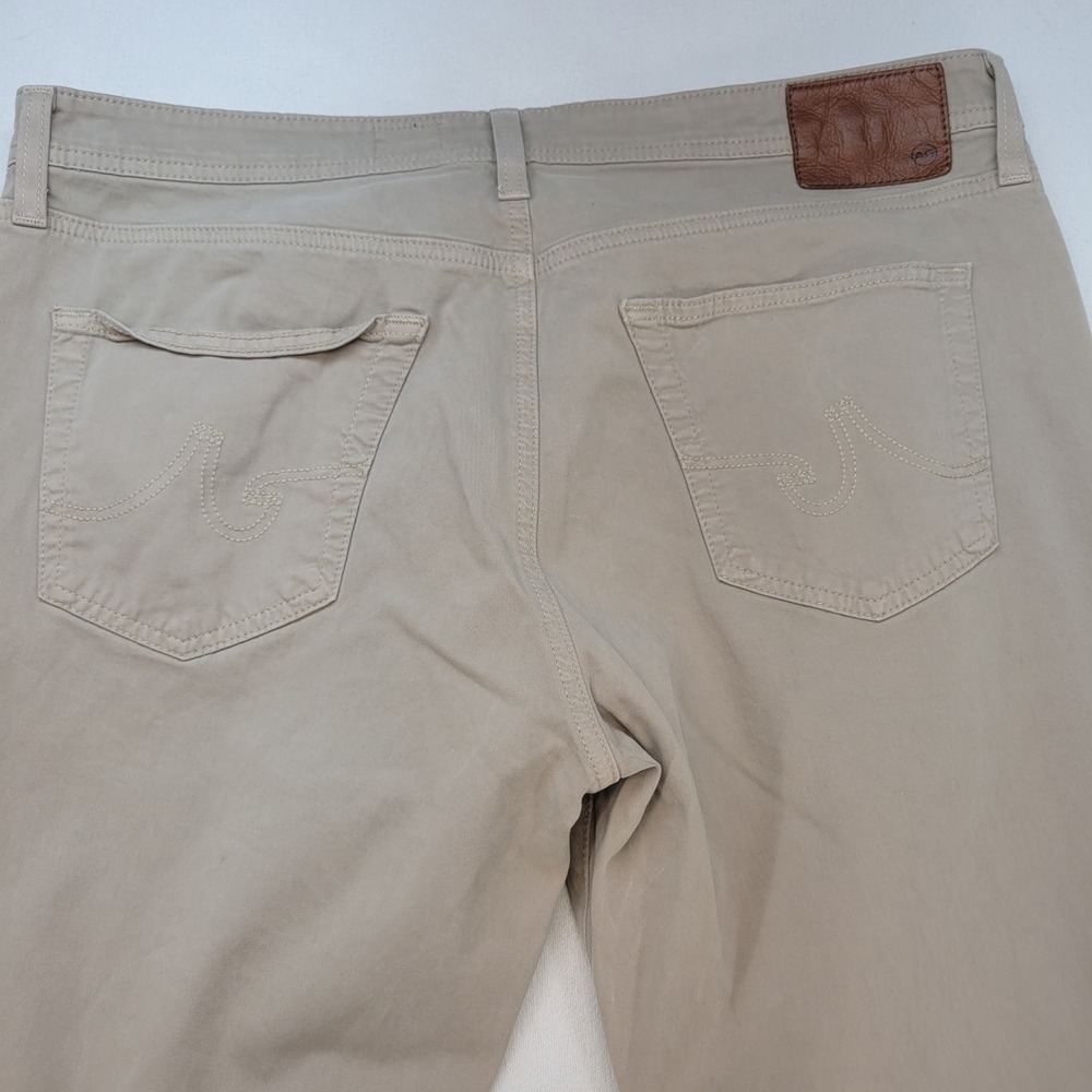 AG Adriano Goldschmied The Graduate Pants Mens 38x34 Tan Tailored Leg Khaki - Picture 4 of 12
